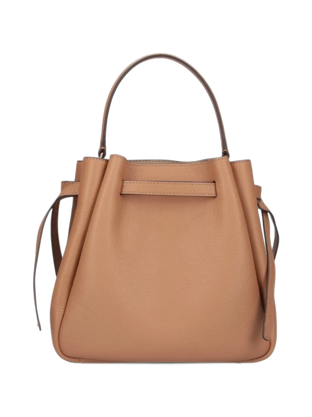 Tory Burch Romy leren shopper met logo-plakkaat Beige