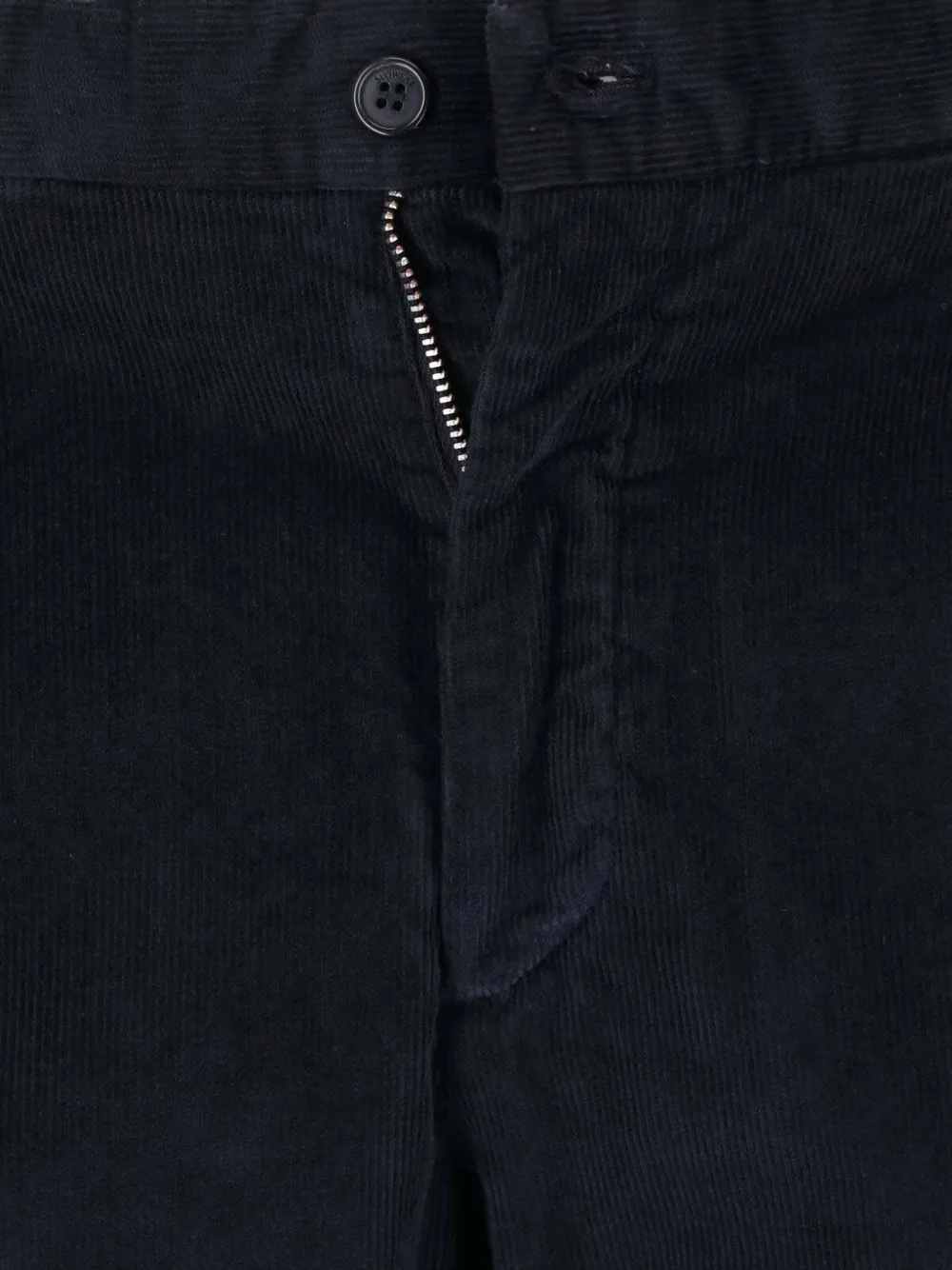 Incotex Plooibroek met ribfluwelen textuur Blauw