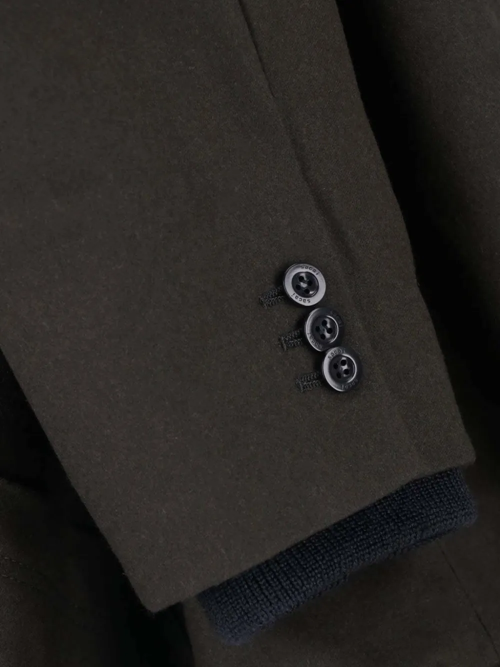 sacai zip-up hooded jacket Groen