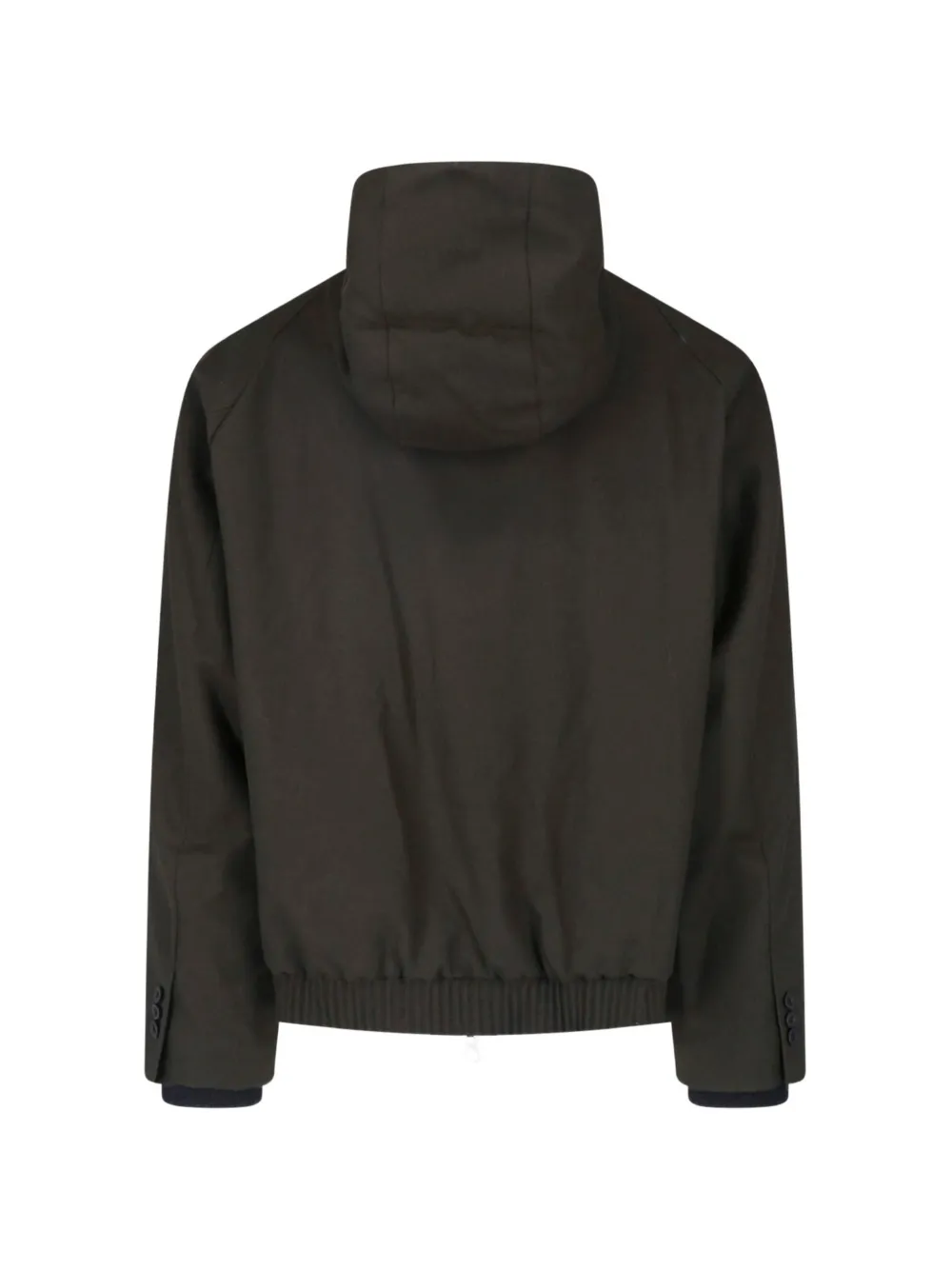 sacai zip-up hooded jacket Groen