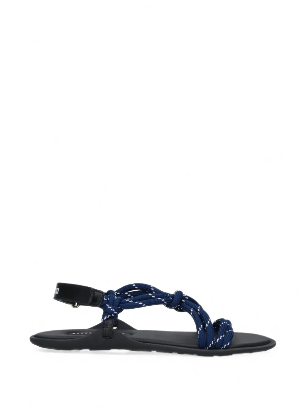 Miu Miu Riviere cord and leather sandals - Blu