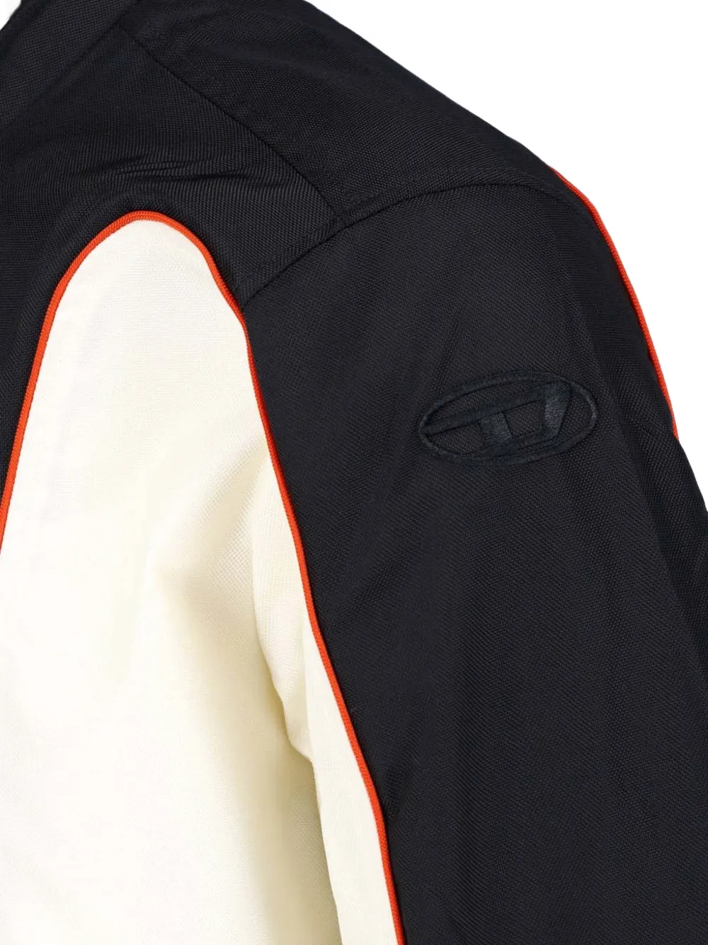 Diesel colour-block panelled jacket Zwart