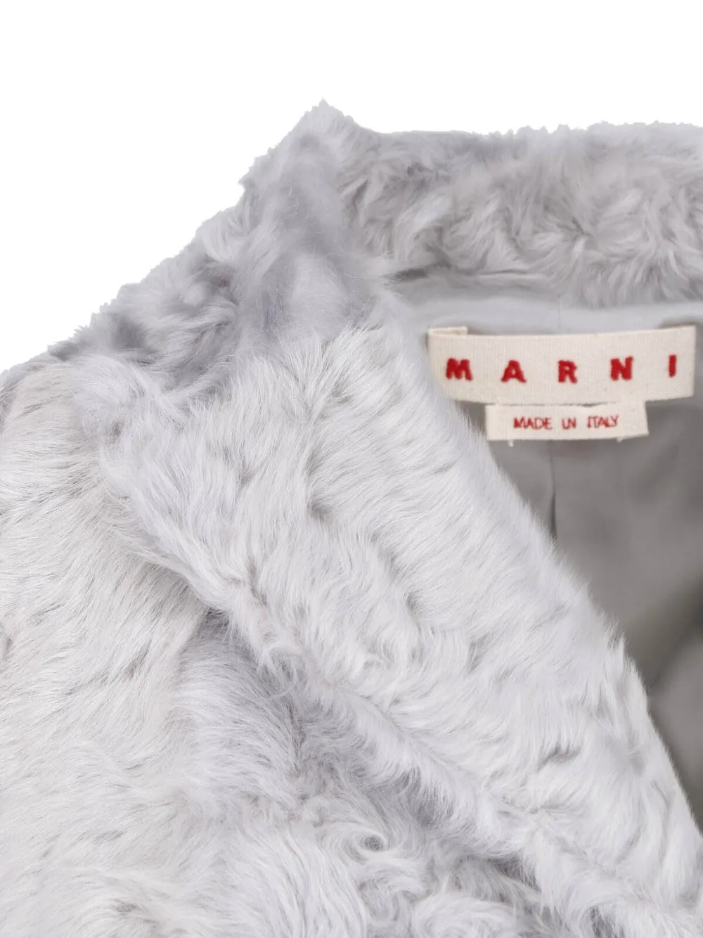Marni lamb-fur coat Blauw