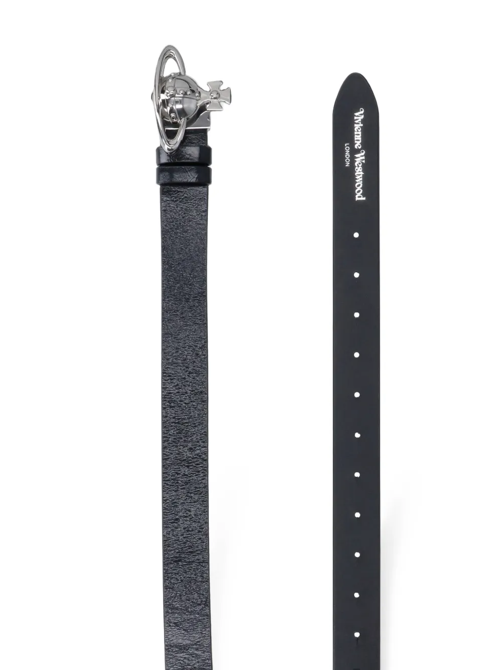 Vivienne Westwood Leren riem met Orb-gesp Zwart
