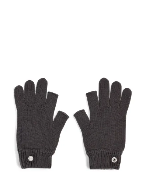 Rick Owens fingerless-detail ribbed-cuff gloves