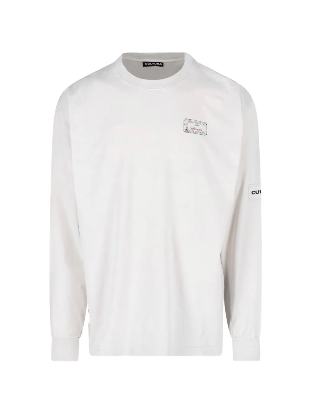 CULTURA logo-patch long-sleeved T-shirt