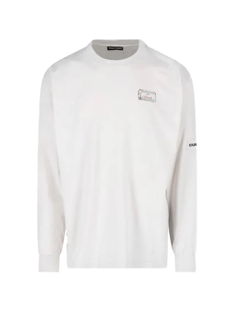 CULTURA logo-patch long-sleeved T-shirt
