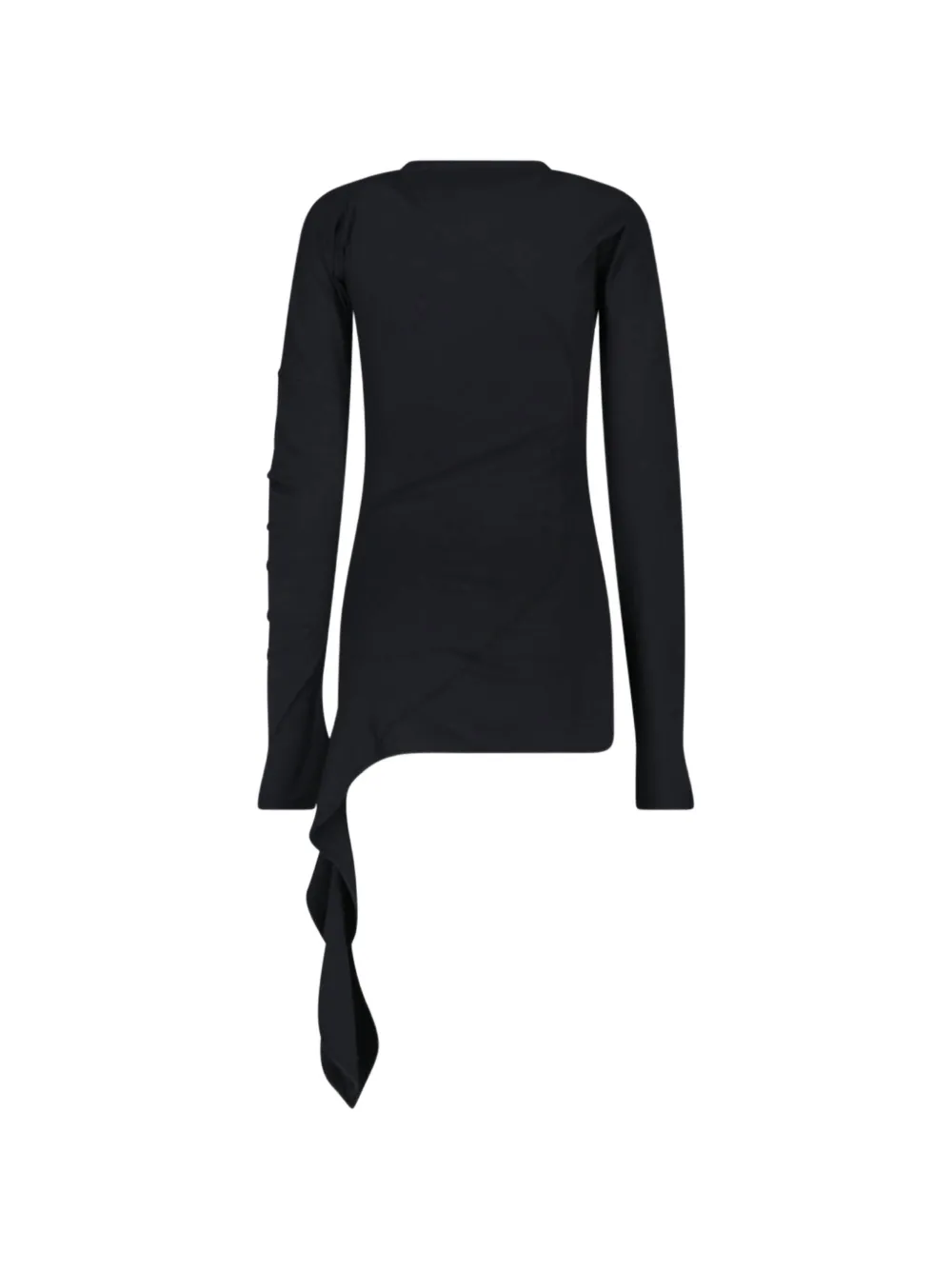 Low Classic T-shirt met ruches Zwart