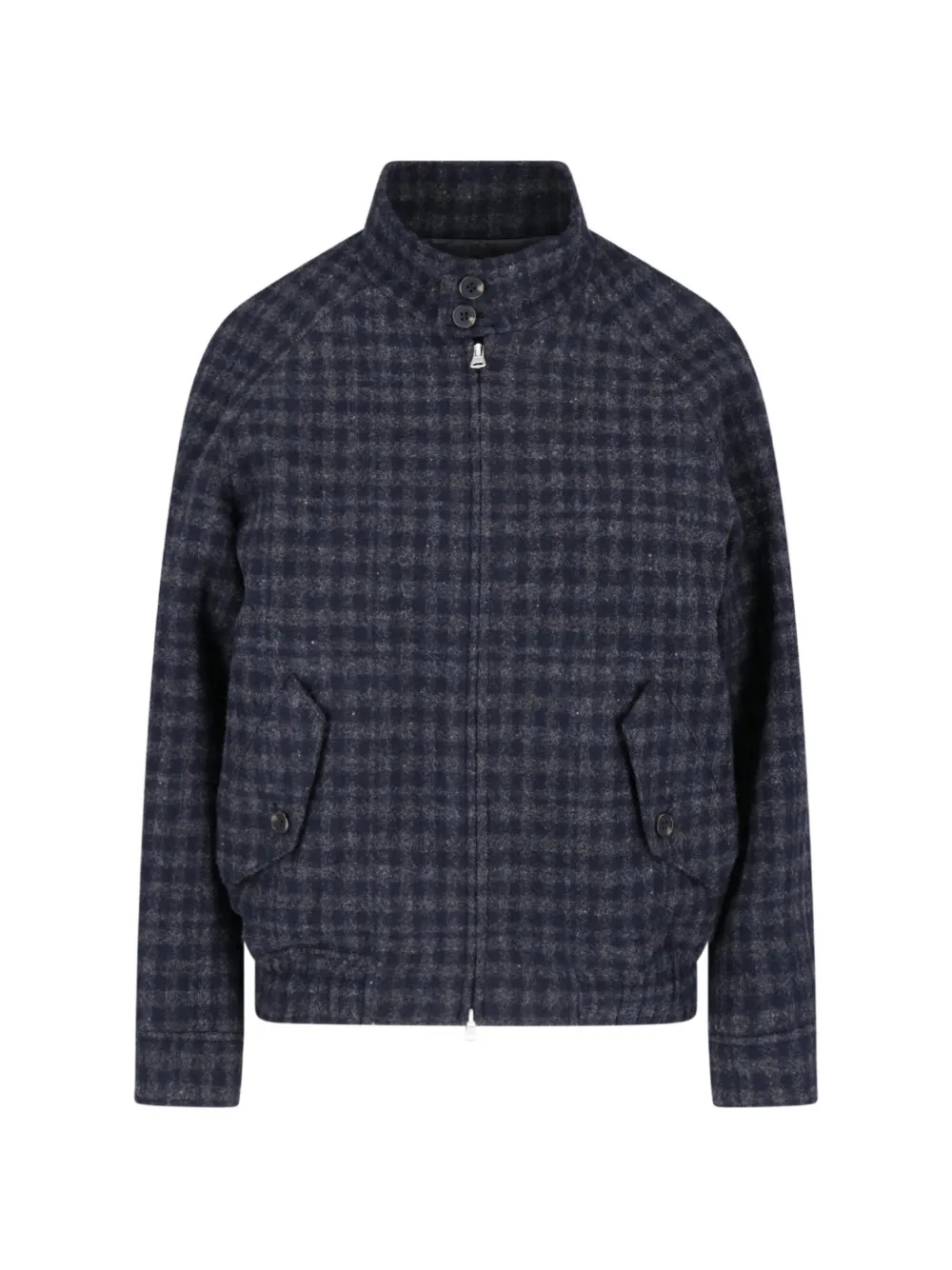 DUNST check wool jacket - Blau