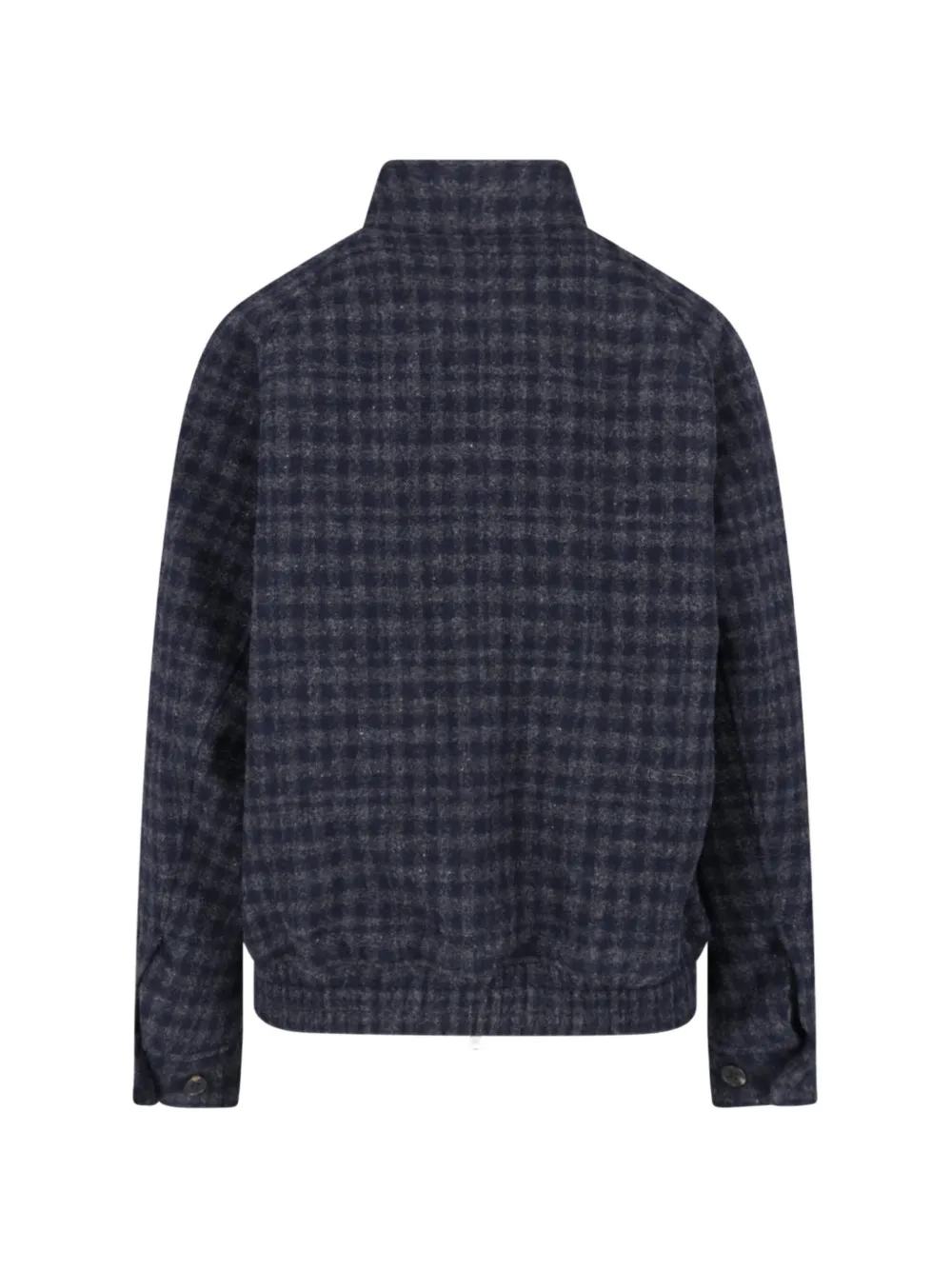DUNST check wool jacket Blauw