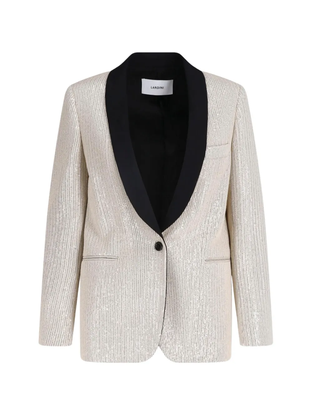 Lardini sequin-embellished shawl-lapel jacket