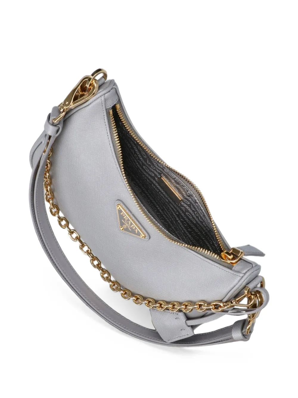 Prada Re-Edition schoudertas van saffiano leer Grijs