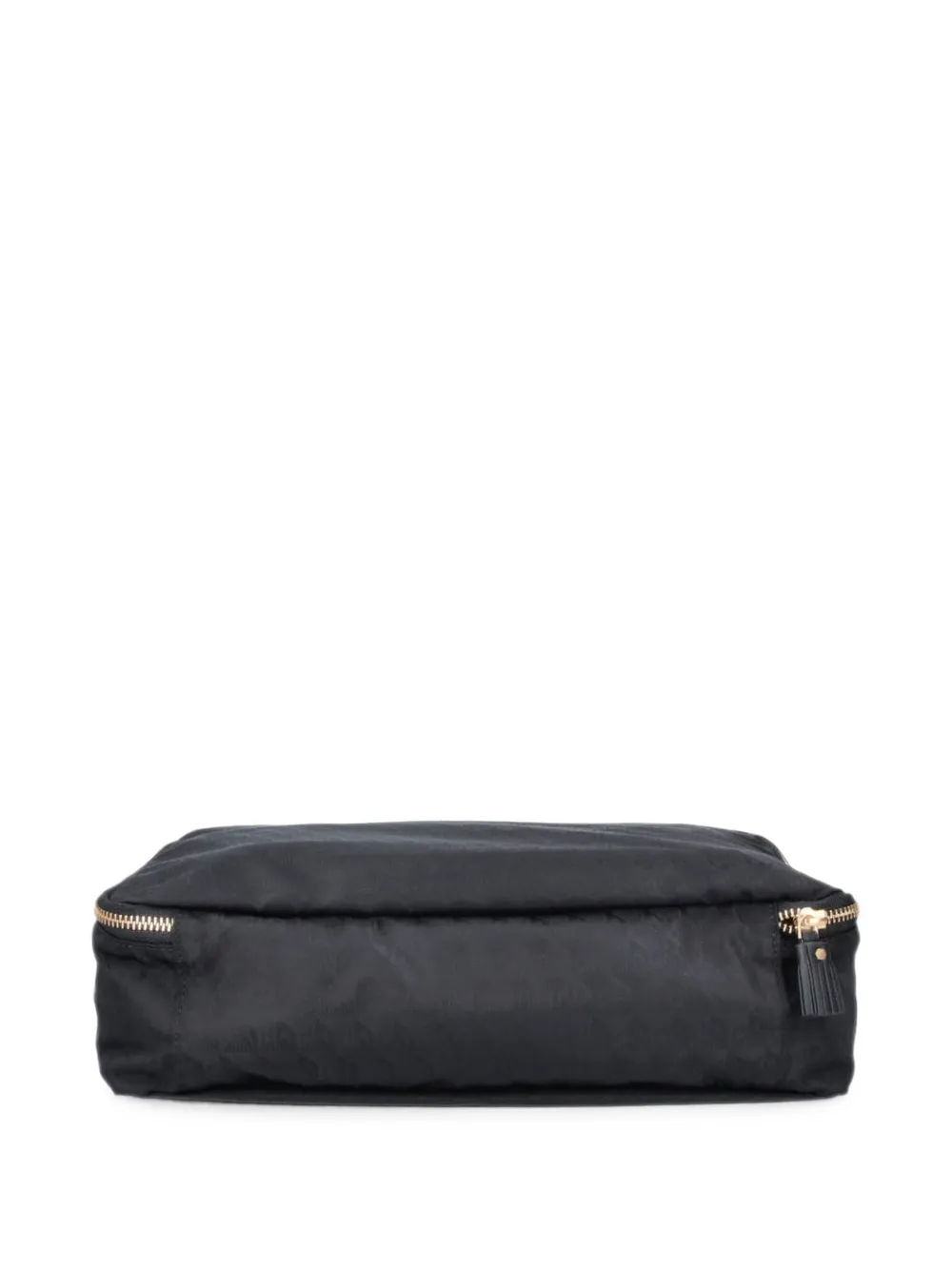 Anya Hindmarch Clutch met monogram-print en kwastje Zwart