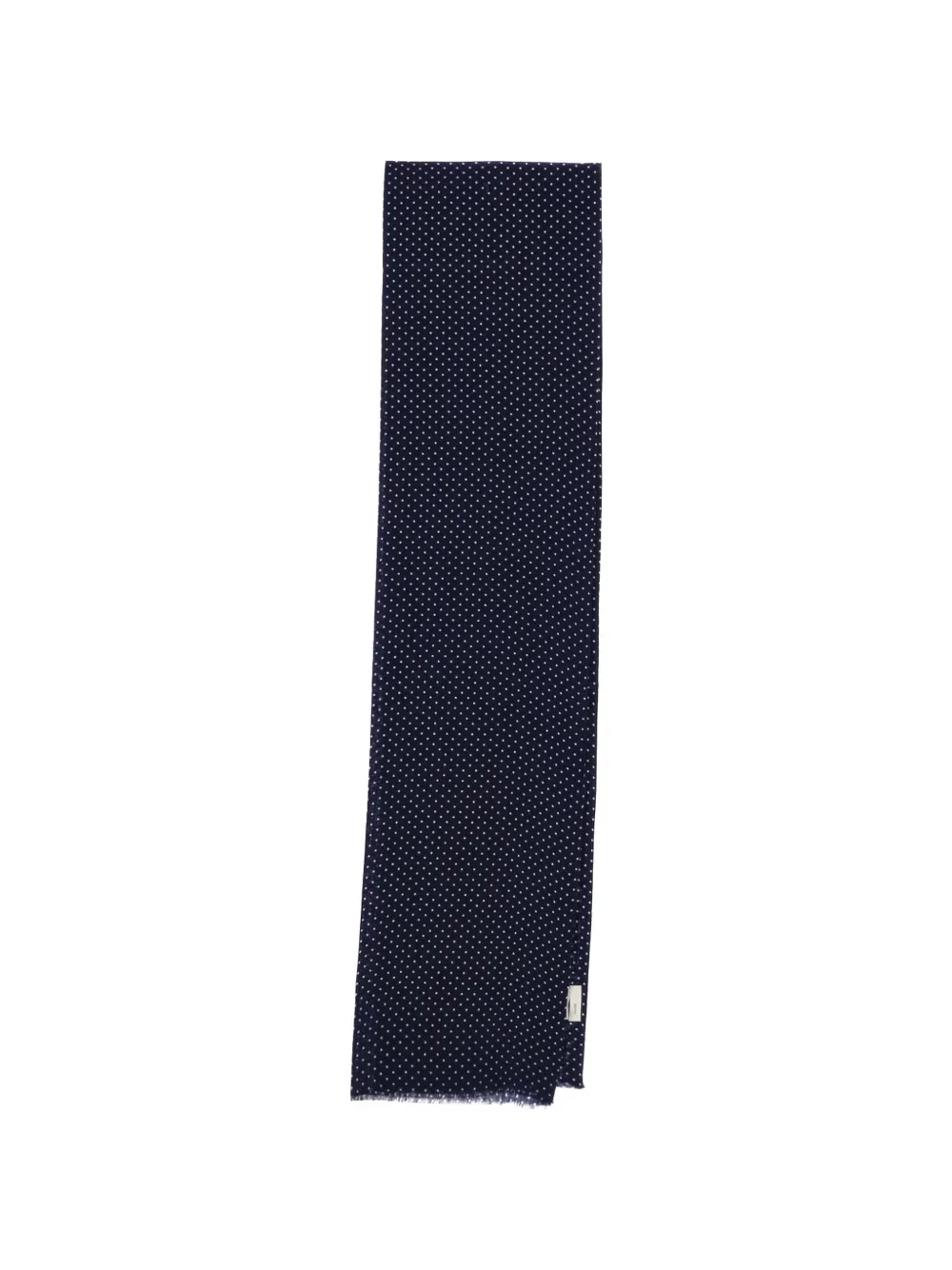 Destin polka-dot frayed-edge scarf - Blu