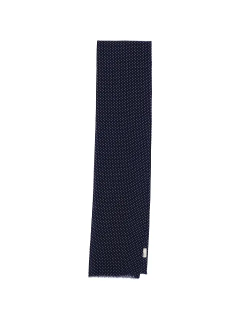 Destin polka-dot frayed-edge scarf