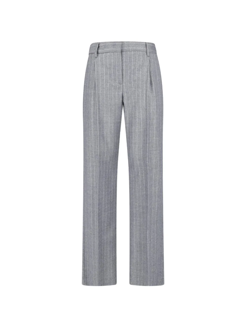 Lardini pinstripe-pattern straight trousers Grijs
