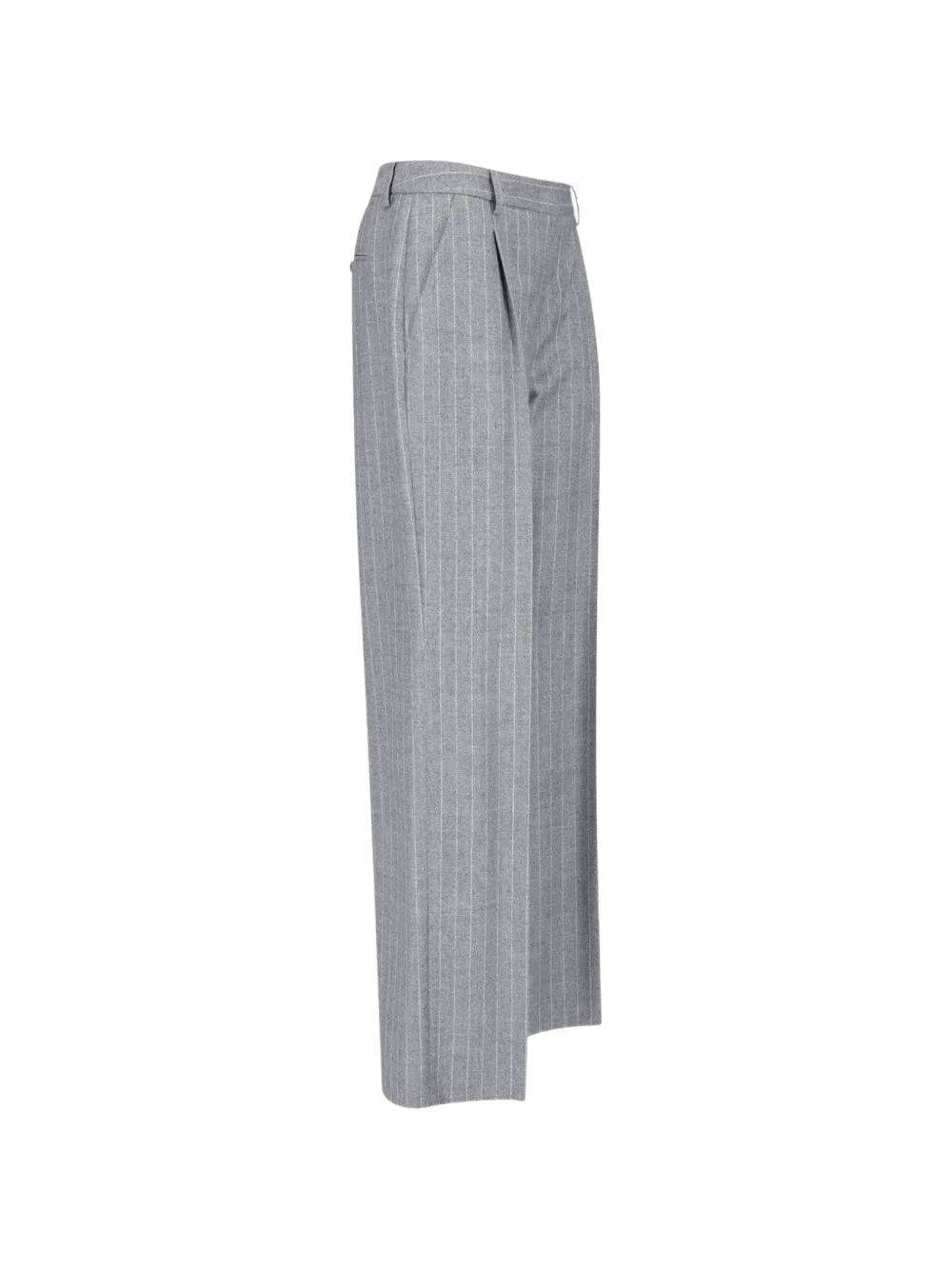 Lardini pinstripe-pattern straight trousers Grijs