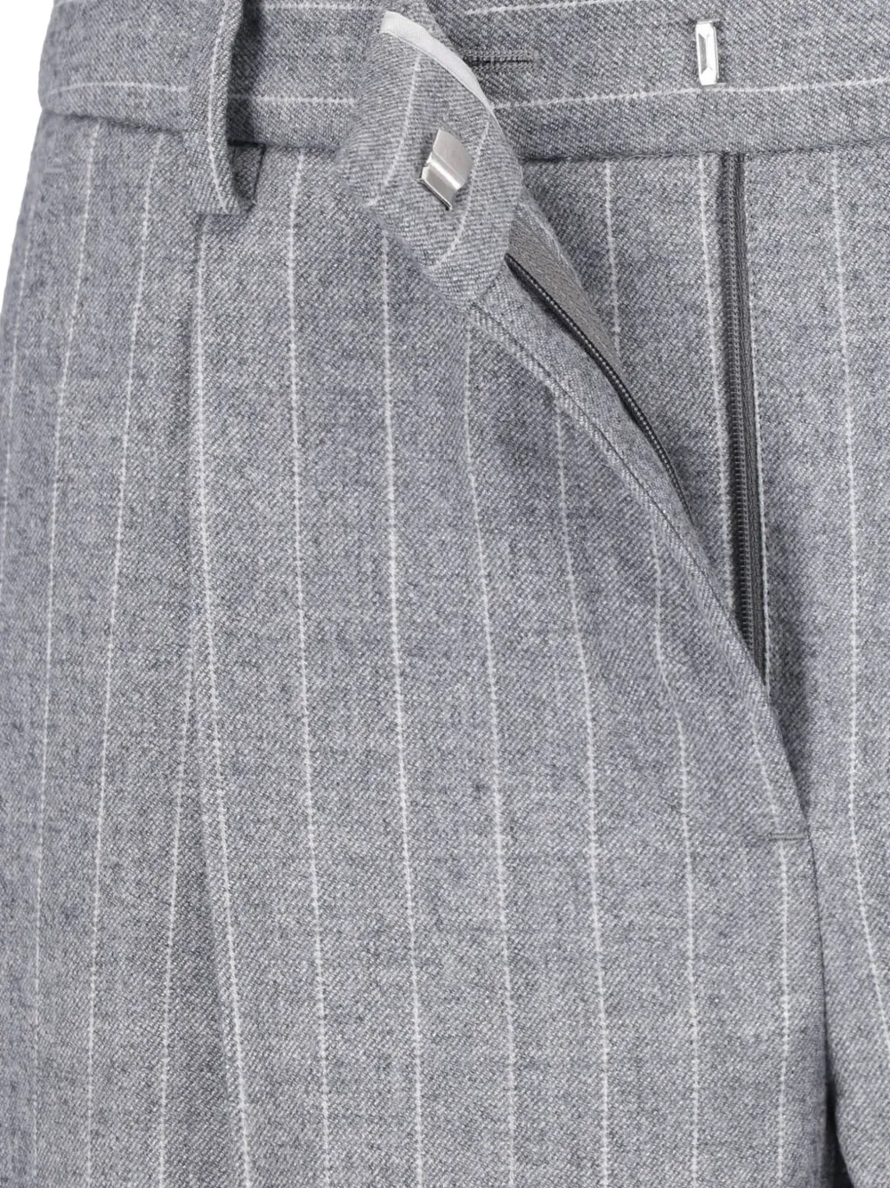 Lardini pinstripe-pattern straight trousers Grijs