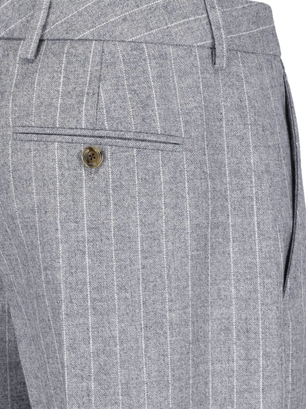 Lardini pinstripe-pattern straight trousers Grijs