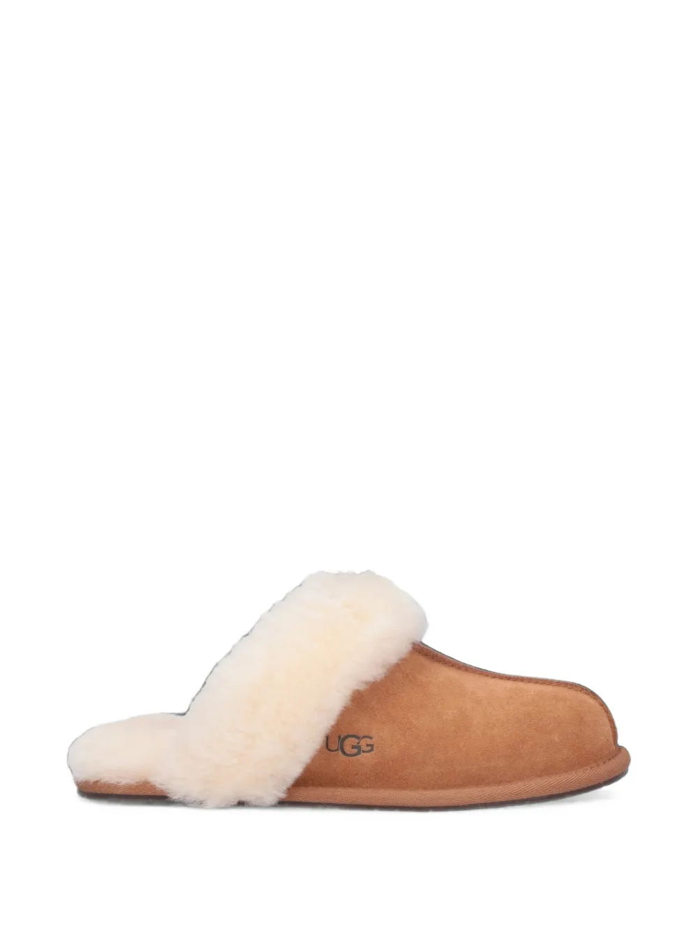UGG Scuffette II shearling-trim suede slippers - Marrone
