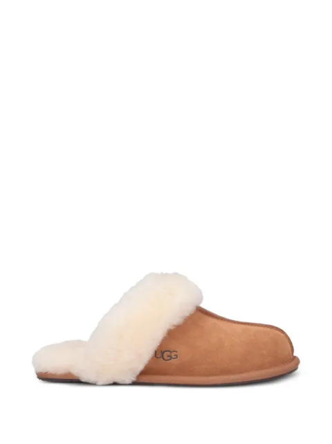UGG Scuffette II shearling-trim suede slippers
