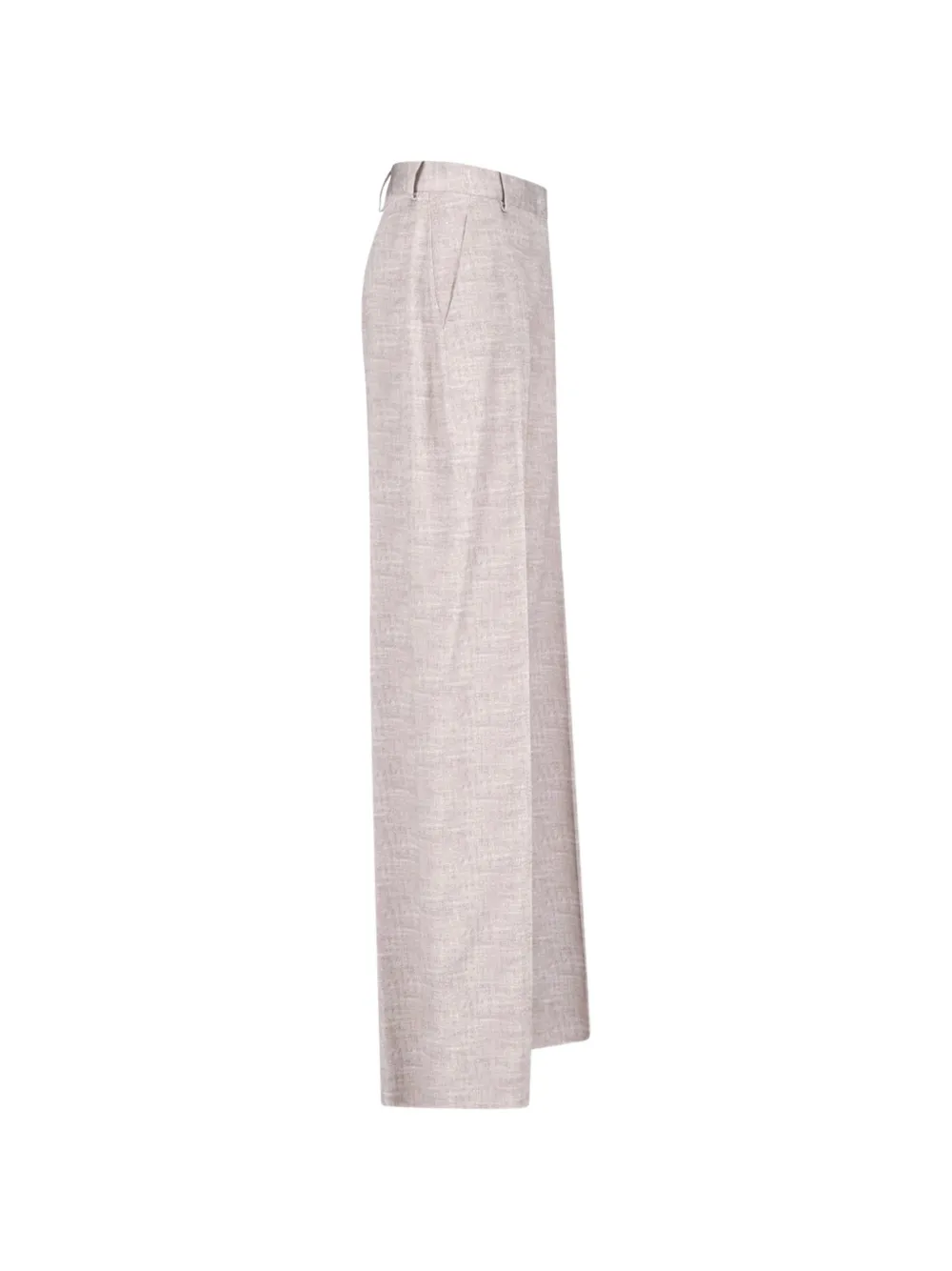 Ermanno Scervino Pantalon met wijde pijpen en persvouw Beige