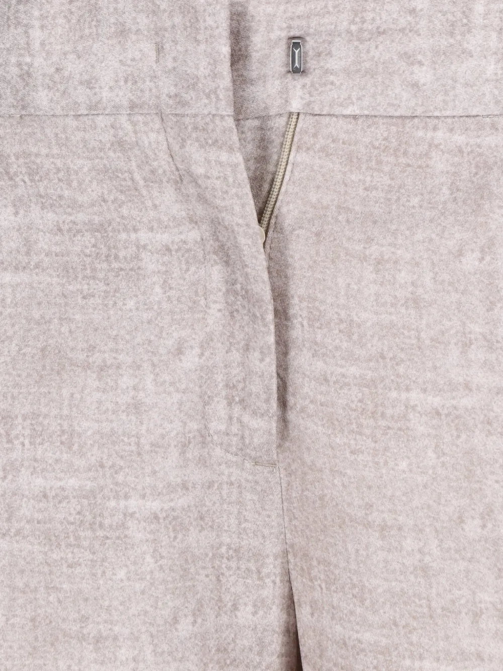 Ermanno Scervino Pantalon met wijde pijpen en persvouw Beige