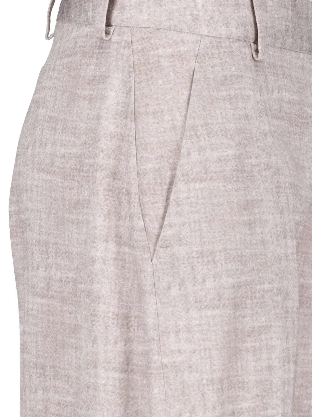 Ermanno Scervino Pantalon met wijde pijpen en persvouw Beige