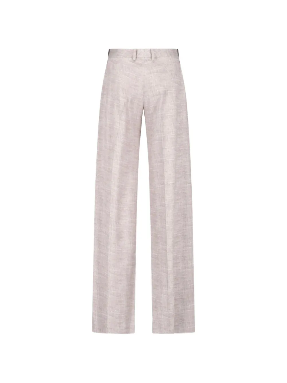 Ermanno Scervino Pantalon met wijde pijpen en persvouw Beige