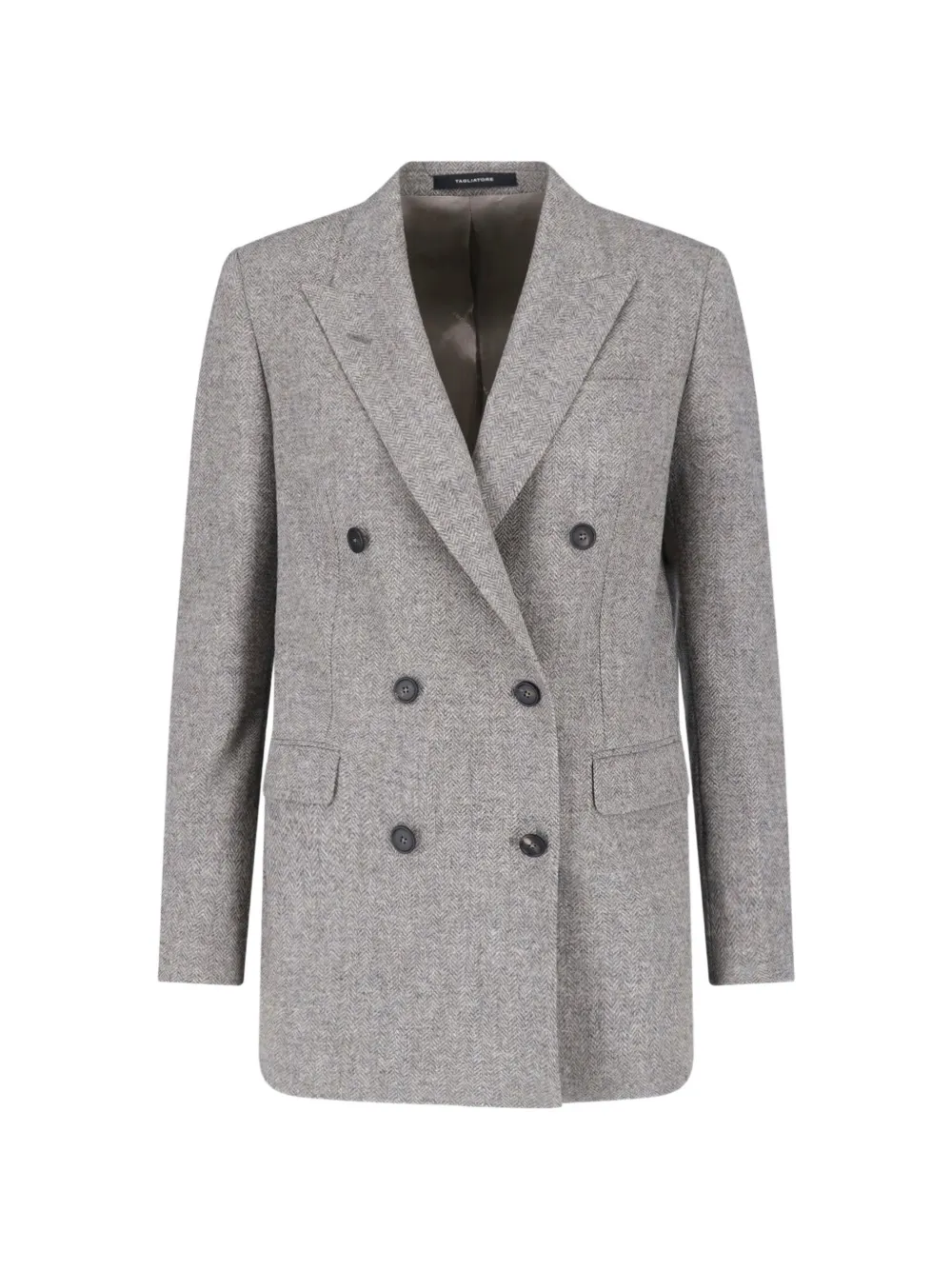 Tagliatore Jasmine herringbone double-breasted jacket - Grigio