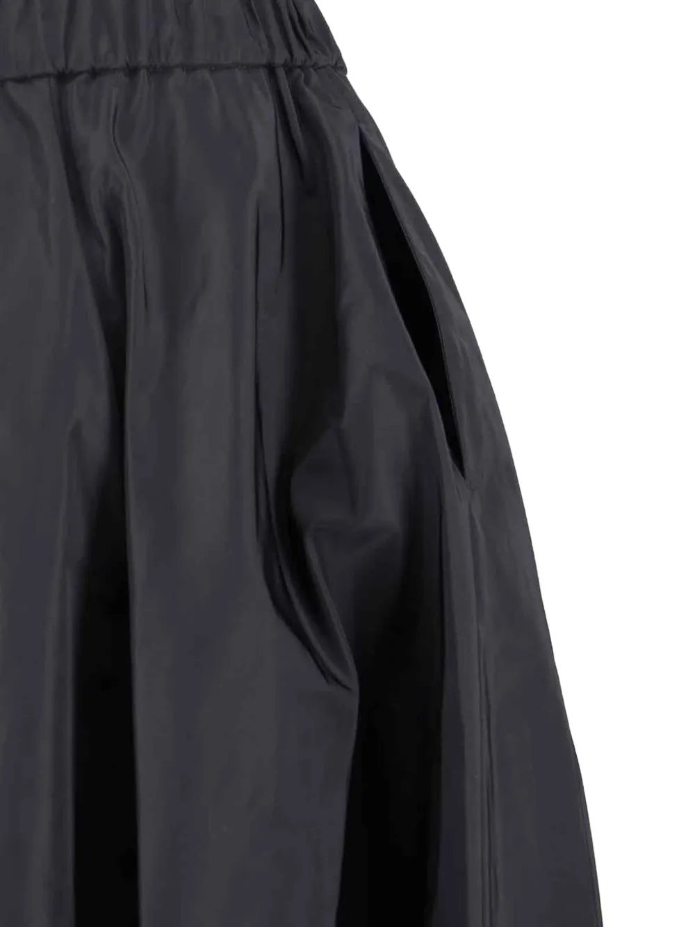 ASPESI Unlined technical polyester skirt Zwart