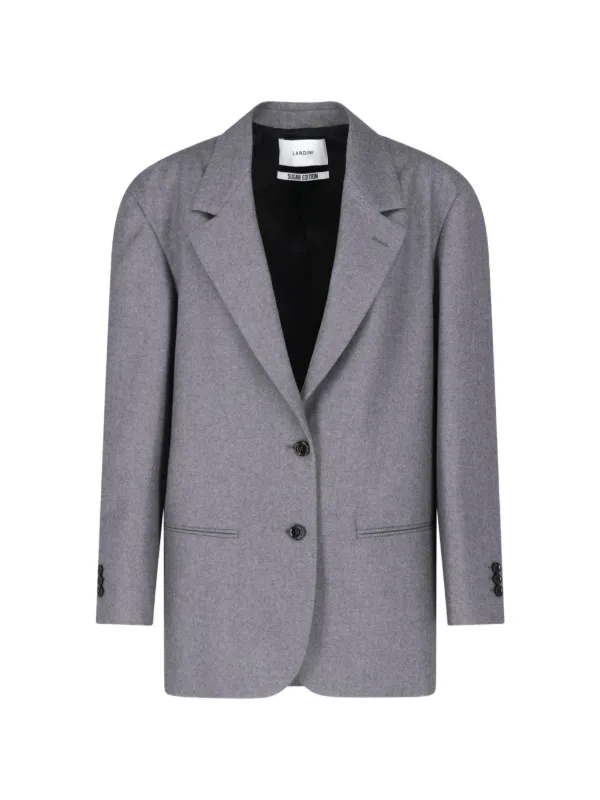 Lardini X Sugar Single-breasted Cashmere Blazer in Grey