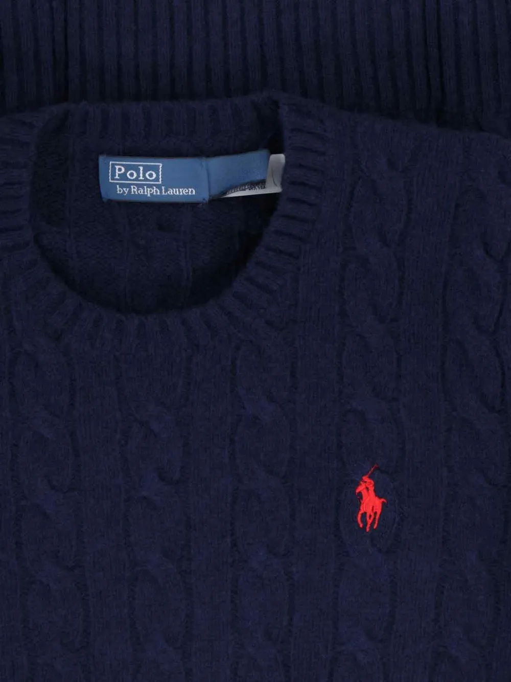 Polo Ralph Lauren Kabelgebreide trui van kasjmier-wolblend Blauw