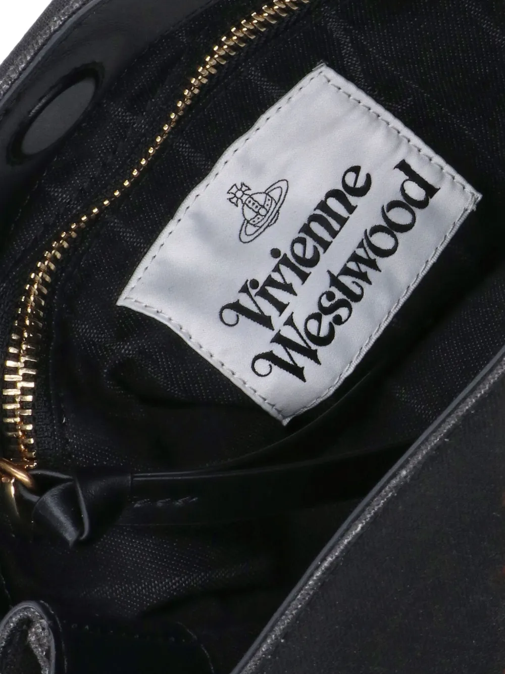 Vivienne Westwood still-life print canvas shoulder bag Zwart