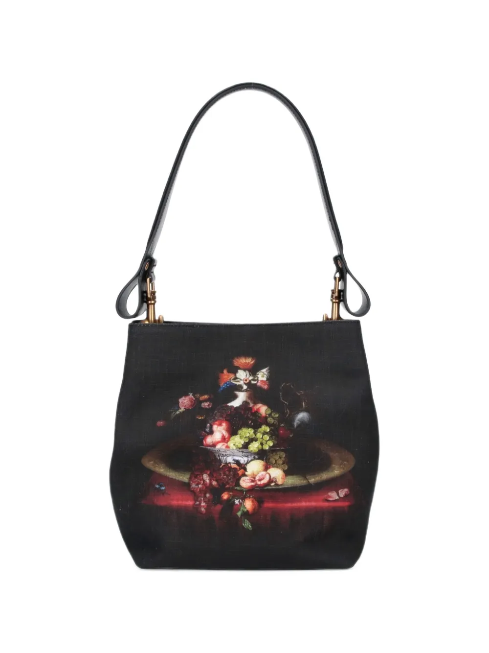 Vivienne Westwood still-life print canvas shoulder bag - Nero