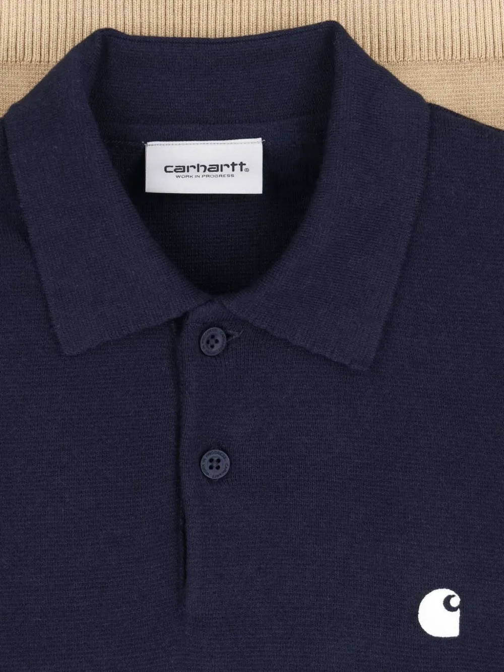 Carhartt WIP L S Austin colour-block polo sweater Blauw