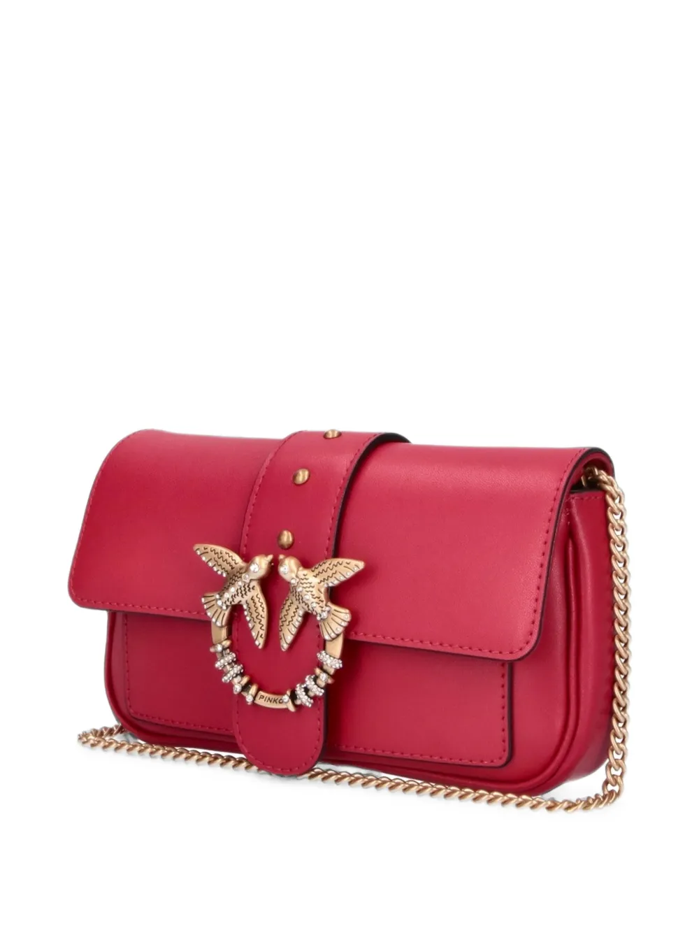 PINKO Kleine Love Bag leren schoudertas Rood