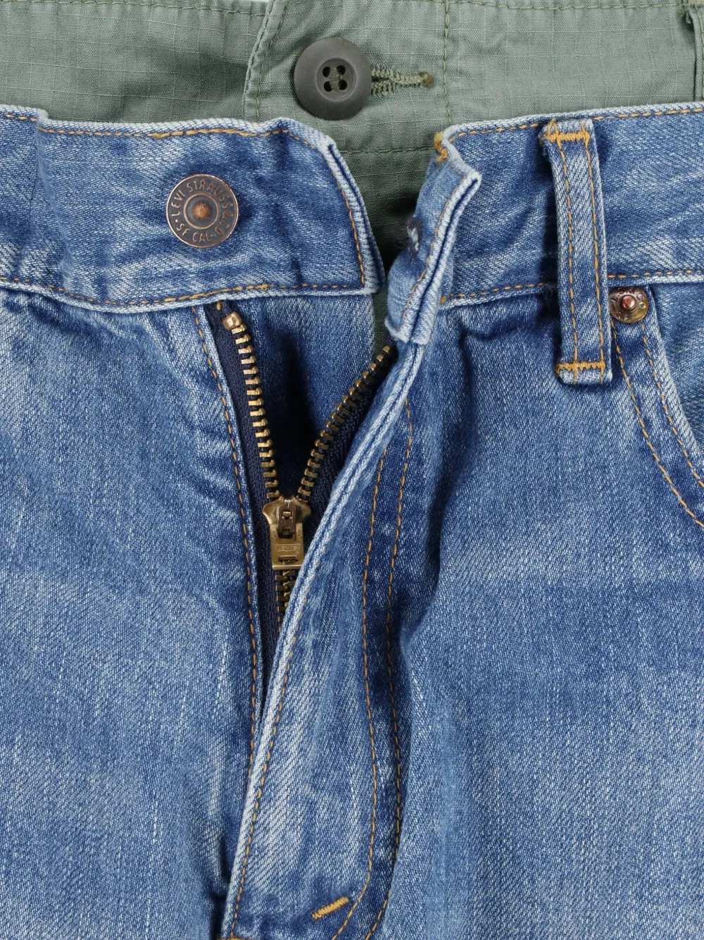 Junya Watanabe MAN x Levi s cargo jeans met vlakken Blauw