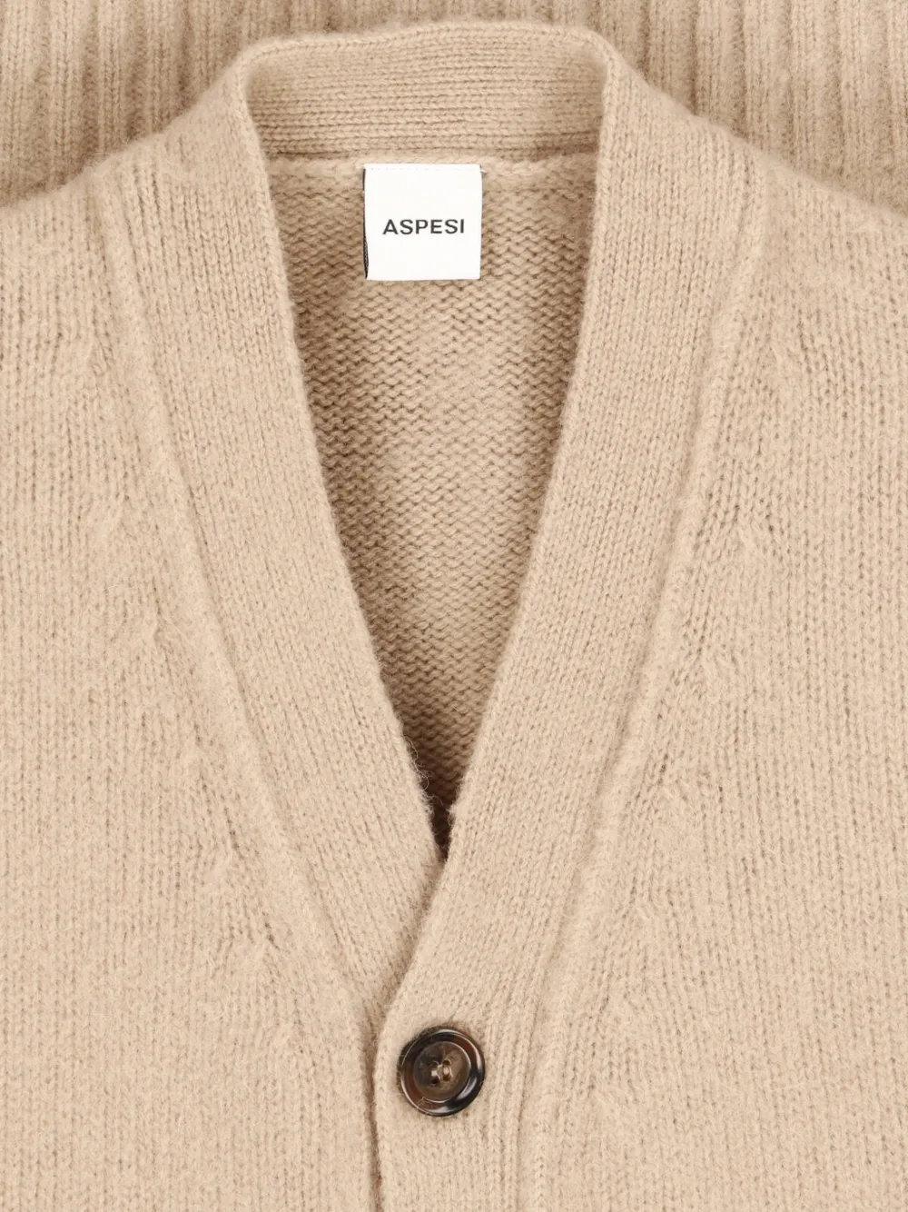 ASPESI I Waited vest met V-hals en knopen Beige