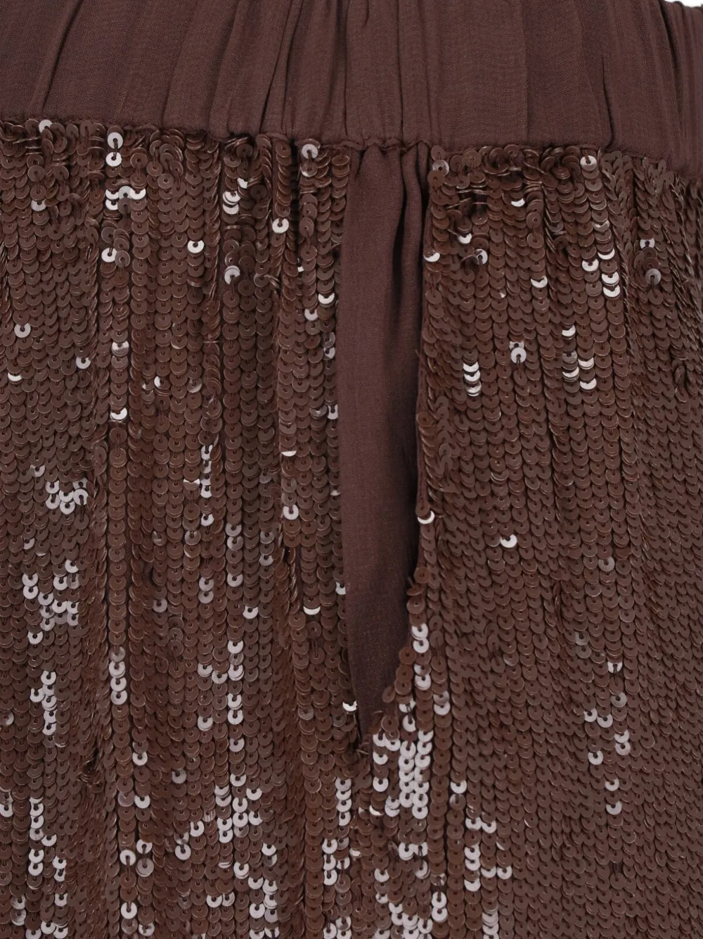 P.A.R.O.S.H. Broek met pailletten Bruin