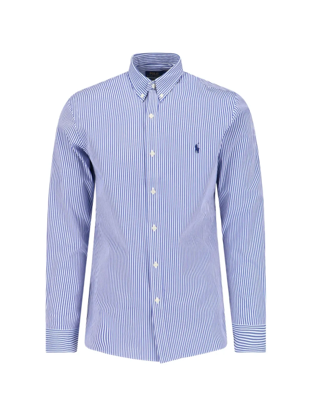 Polo Ralph Lauren striped embroidered-logo shirt - Blu