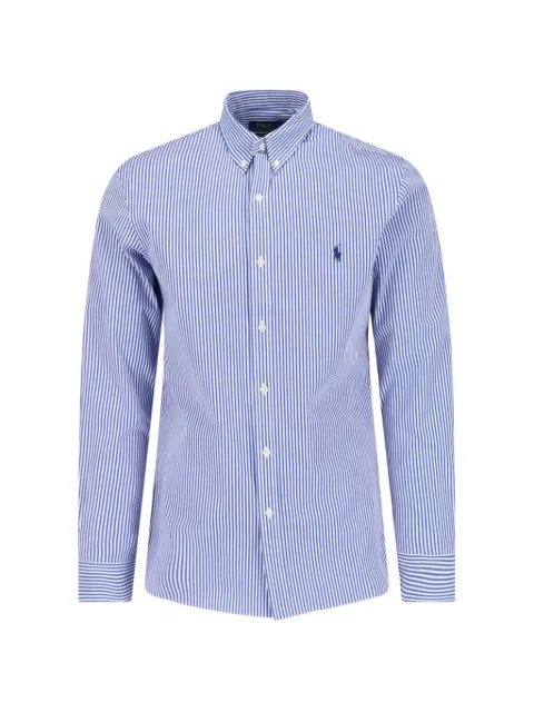 Polo Ralph Lauren striped embroidered-logo shirt