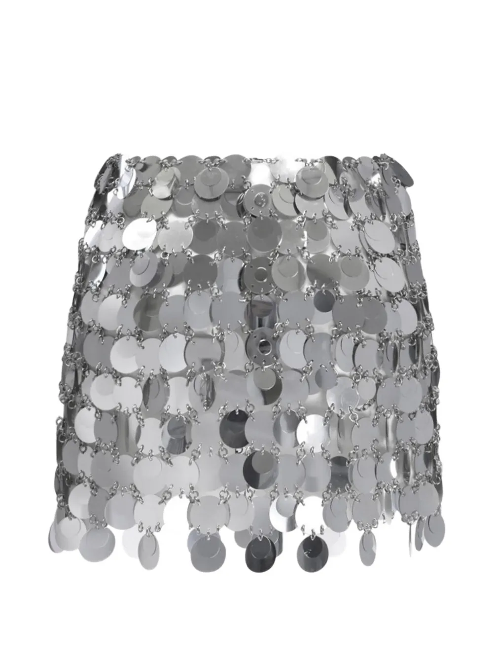 Rabanne The silver sparkle discs skirt