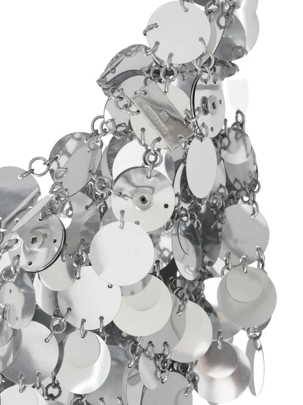 Rabanne The Silver Sparkle Discs Skirt, view 3