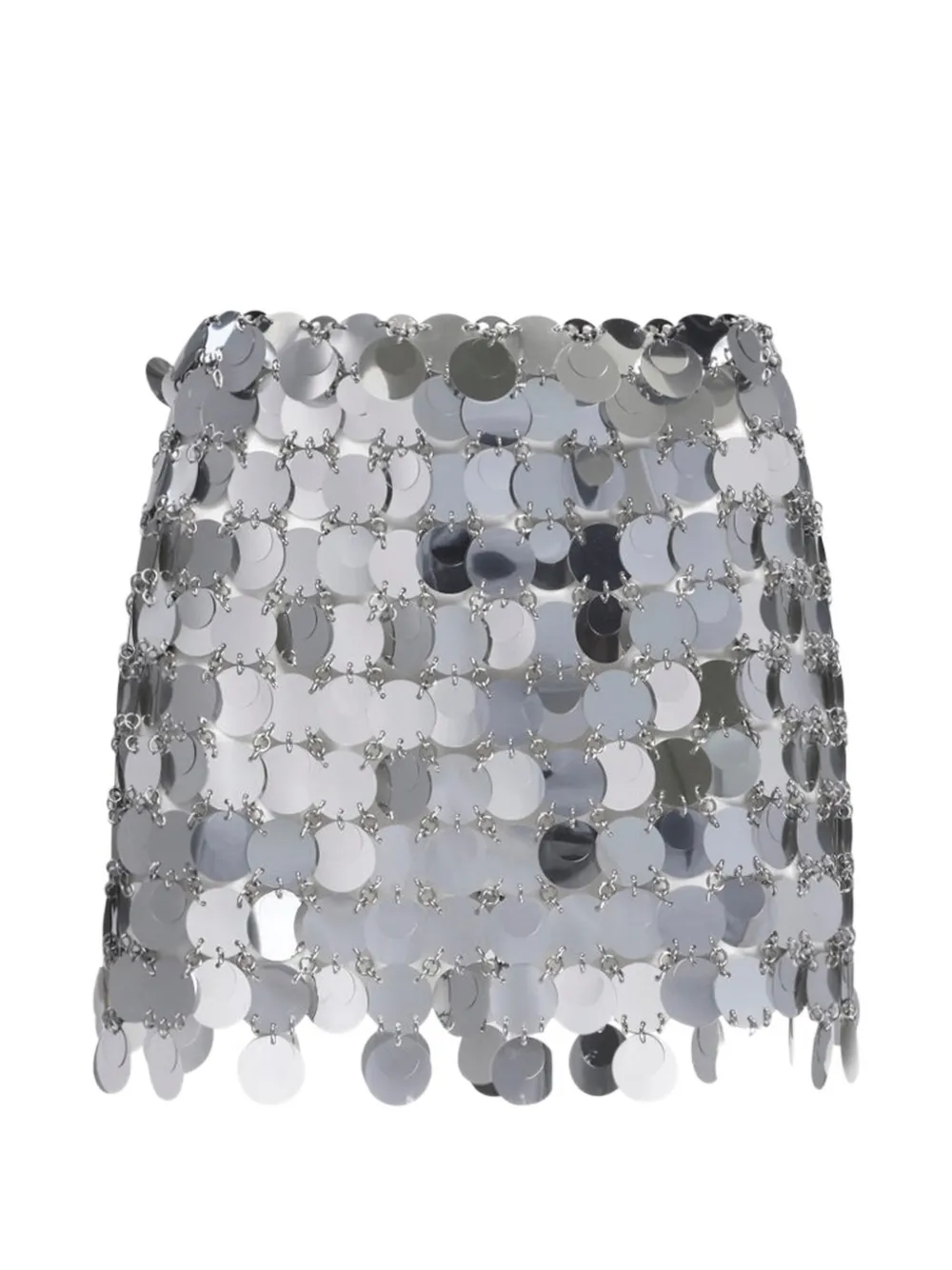 Rabanne The Silver Sparkle Discs Skirt, view 2