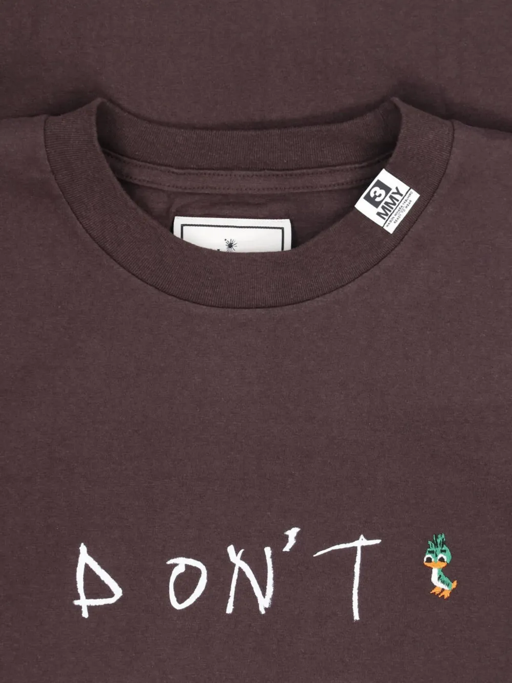 Maison MIHARA YASUHIRO Don't Tag Me T-shirt met print Bruin