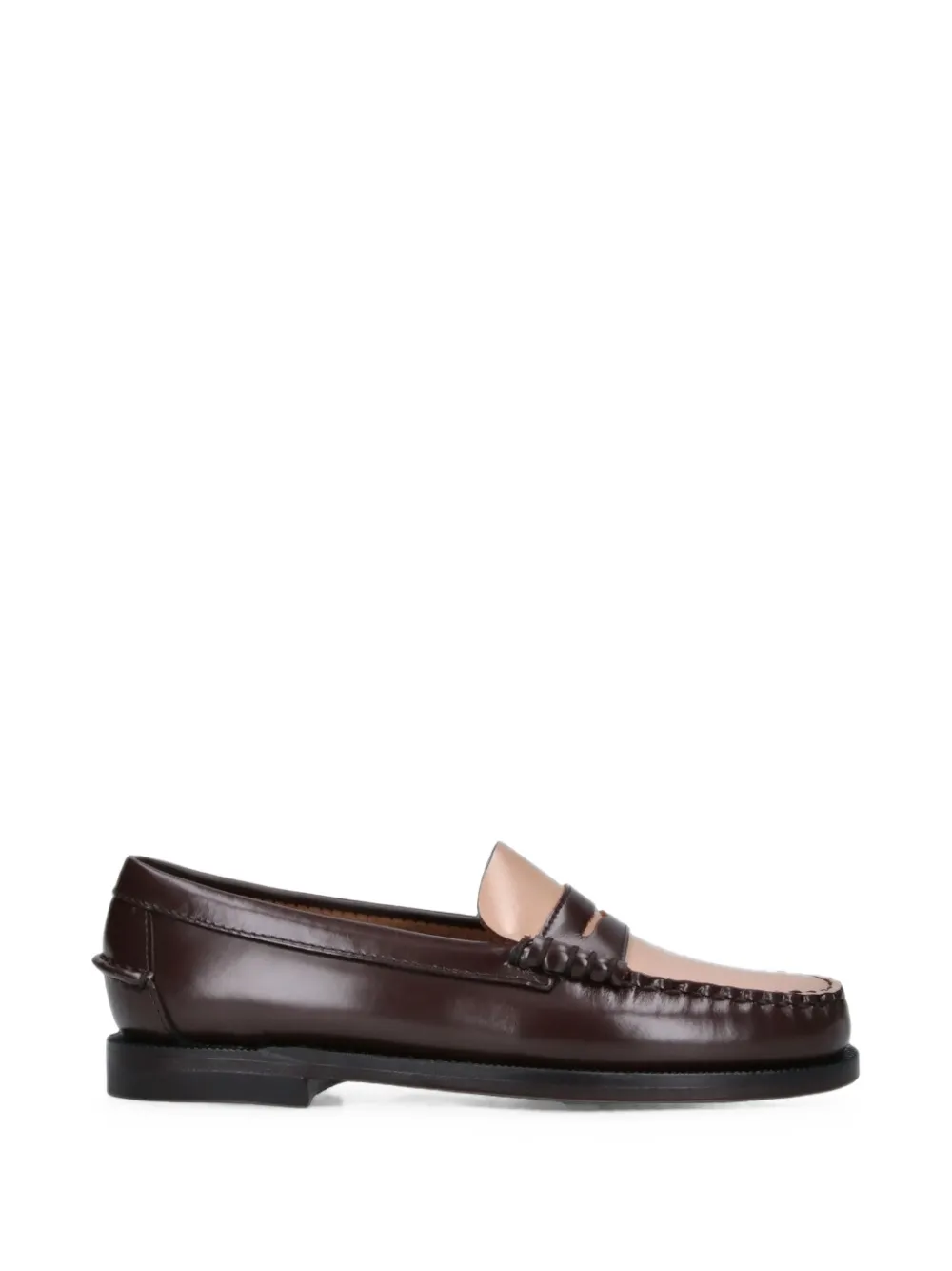 Sebago Two-tone Penny Loafers In Brown