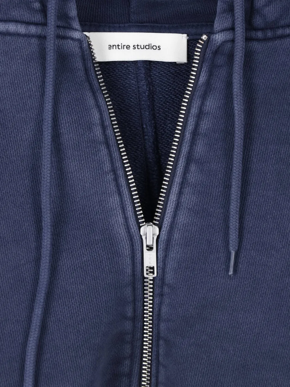 ENTIRE STUDIOS faded zip-up hoodie Blauw