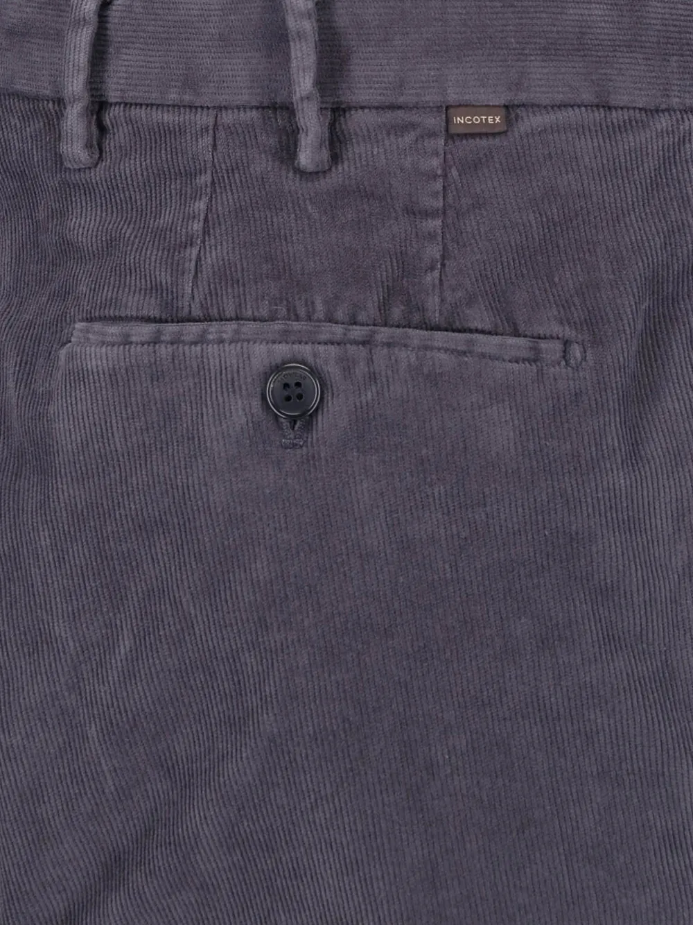 Incotex corduroy straight-leg trousers Grijs