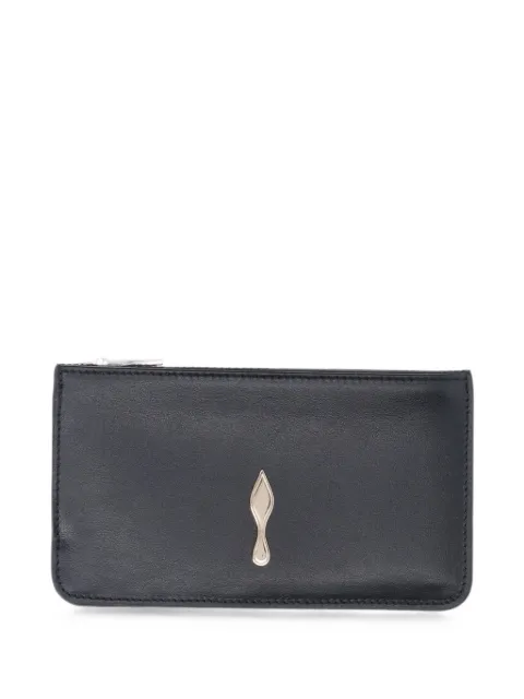 Christian Louboutin cartera de piel con placa del logo
